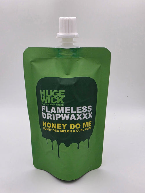 Honey Do Me Flameless Dripwaxxx microwavable wax play pouch in green